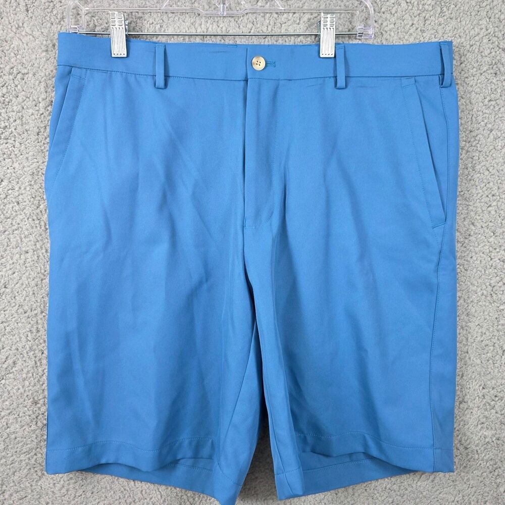 Peter Millar Crown Sport Salem Performance Golf Shorts Men's 35 Caribbean Blue
